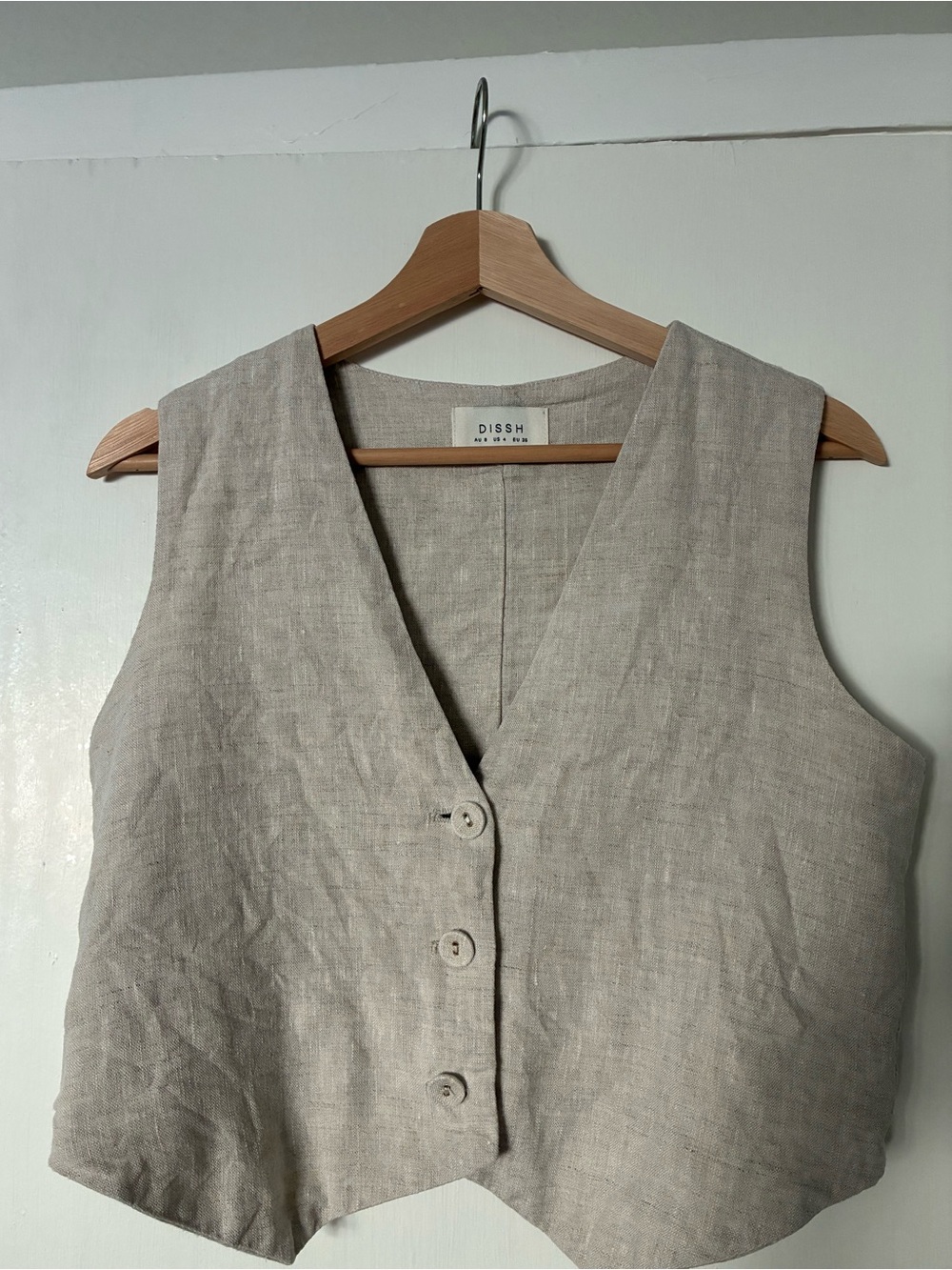 DISSH Natural Beige Linen Men's Shirt